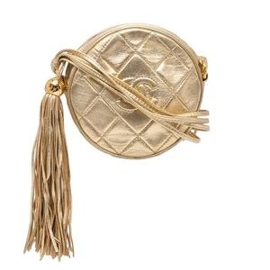 Vintage CHANEL diamond-quilted round cross body bag